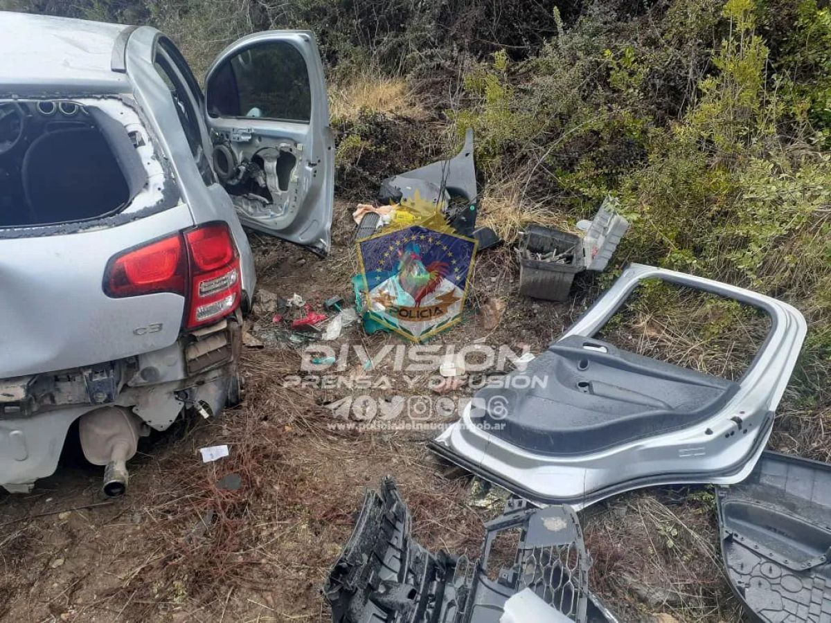 Villa Traful: desmantelaban un auto y fueron sorprendidos por la policía