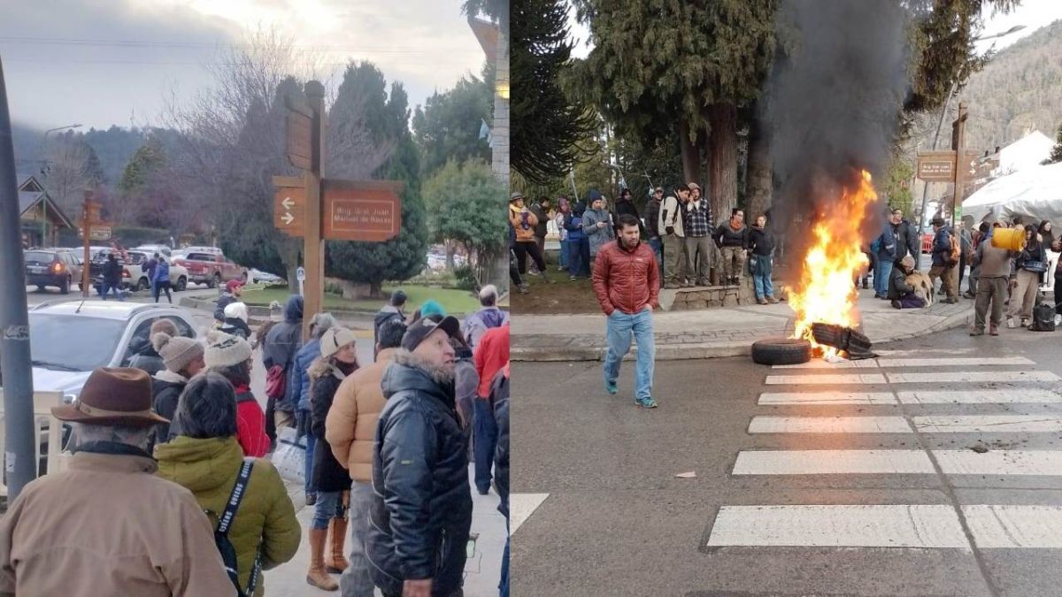 Vecinos de Kaleuche reclamaron frente a la Municipalidad con quema de cubiertas
