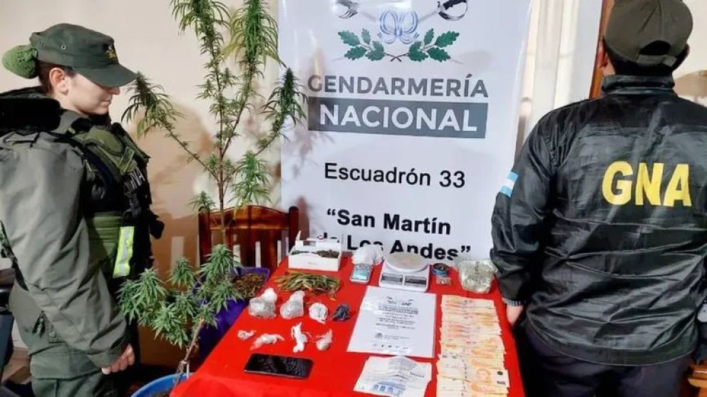Gendarmería incautó más de 12 kilos de marihuana y detuvo a tres personas