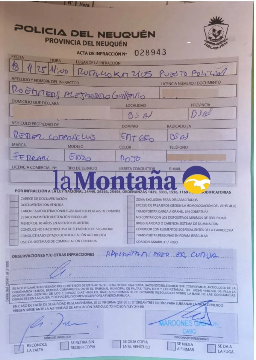 Otra de las infracciones