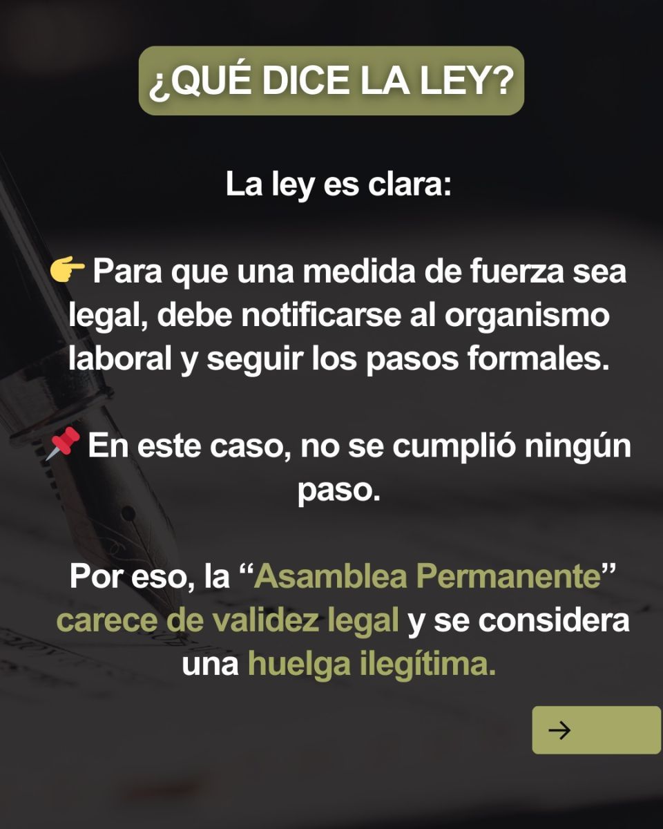 La Contraloría denunció una medida de fuerza ilegal y pidió el descuento de los días no trabajados