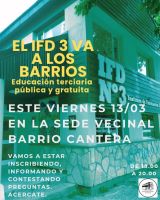 El IFD N°3 lleva las inscripciones a los barrios para sus profesorados