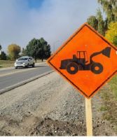Trabajos sobre la Ruta 40 con tránsito controlado en el acceso al barrio Hípico