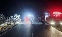 El vuelco de un camión en Ruta 40 dejó dos personas heridas 
