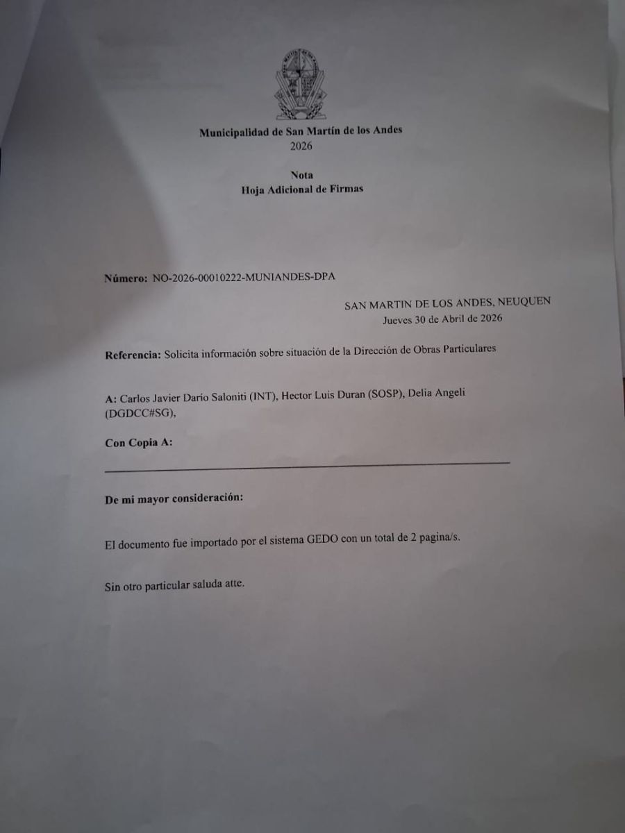 La Defensoría del Pueblo pidió informes al municipio por la situación en Obras Particulares