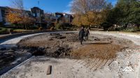 Avanzan las obras complementarias del futuro monumento a las banderas en San Martín