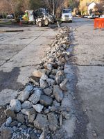 Restringen la circulación en la esquina de Avenida Roca y Coronel Díaz por obras pluviales