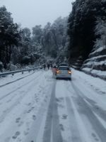 Cierran durante la noche la Ruta de los Siete Lagos por las intensas nevadas